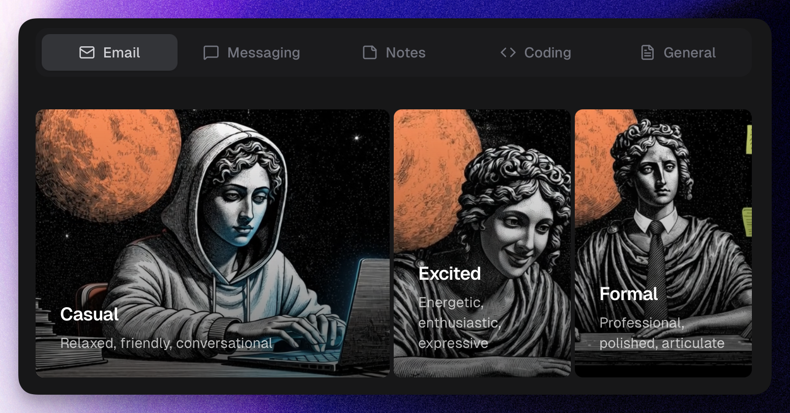 New AI Personality Illustrations